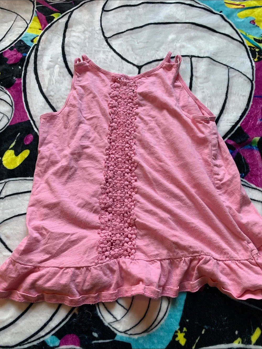 The Children's Place Light Pink Ruffle-Hem Tank Top